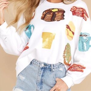 Queen of Sparkles Food Sweatshirt! Size small